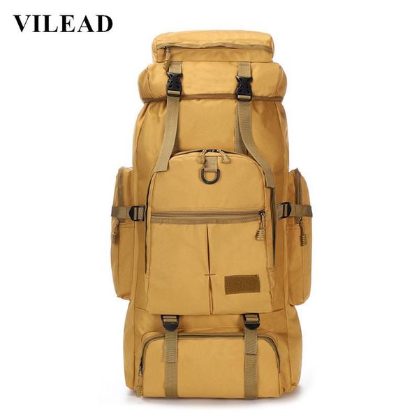 

vilead 75l nylon camouflage tactical shoulder bag waterproof outdoor camping hiking backpack large travel carrying bags