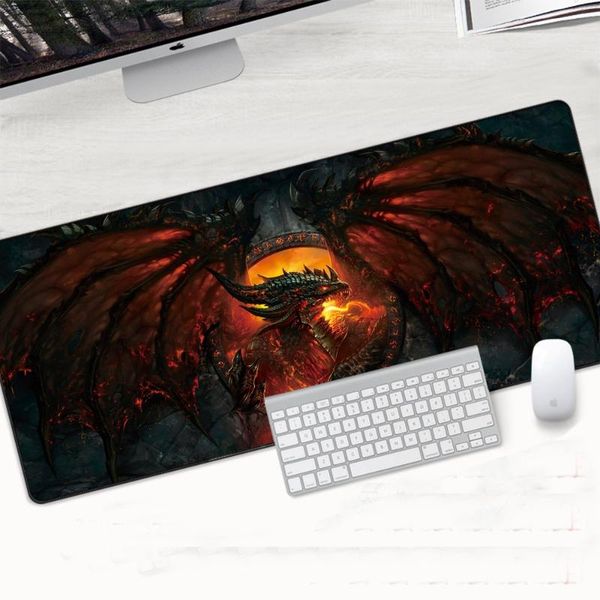 

mouse pads & wrist rests 900x400x2mm dragon large gaming pad xl soft lockedge mat for lapcomputer keyboard office speed desk