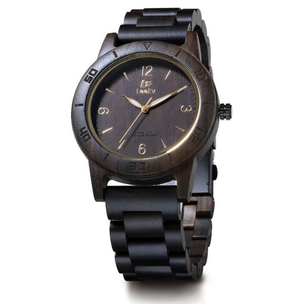 

wristwatches high-end retro sandalwood watches quartz wood men's wooden, Slivery;brown