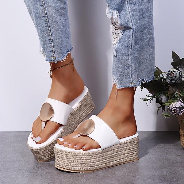 

sandals 2021 summer women slippers weave outdoor flip-flops open toe beach shoes female sandalias zapatillas mujer, Black