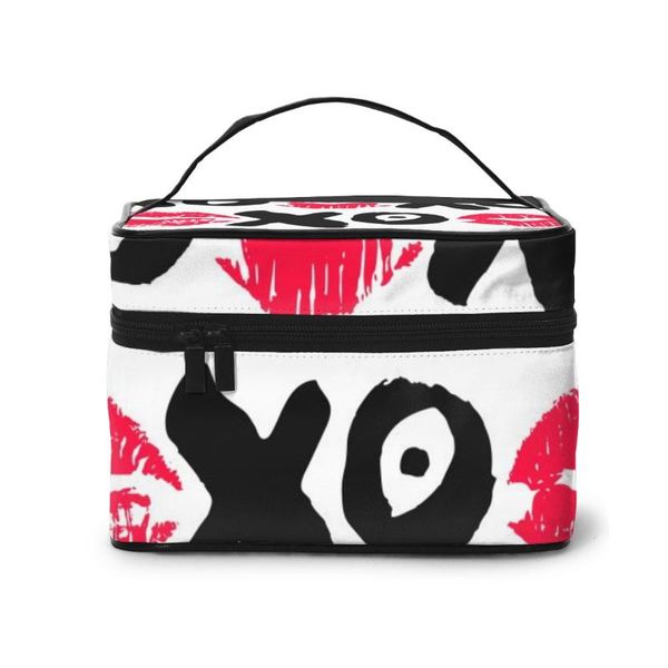 

women makeup bags cosmetic bag toiletries organizer travel storage lipstick kisses lettering endless & cases