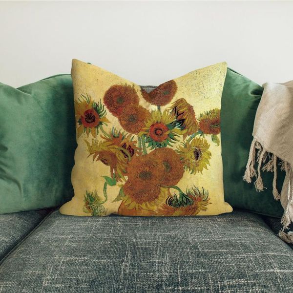 

pillow case vintage art pillowcases famous oil painting two direction sofa bedroom car decoration throw cover soft plush