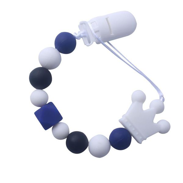

pacifiers# safe non-toxic baby teether silicone pacifier chain bpa soother smooth teething beads clip born gift