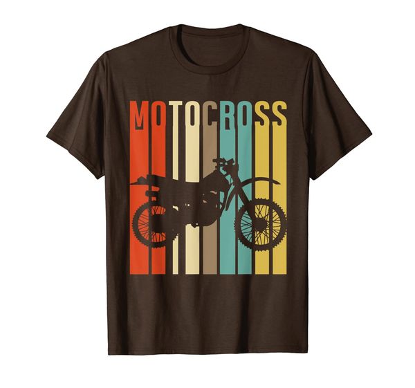 

cool vintage motocross dirt bike silhouette t-shirt, White;black