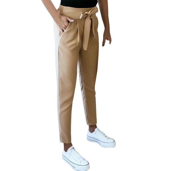 

women's pants & capris fashion women lace up elastic high waist harem female clothing trousers casual lady cargo street wear arriavl, Black;white