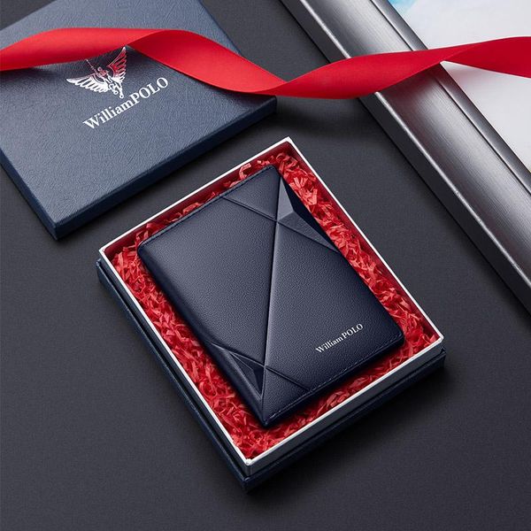 

card holders men's leather wallet rfid thin vertical holder multi function driver's license high grade brand short coin purse, Brown;gray