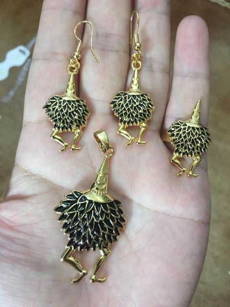 

earrings & necklace gold jewelry bird of paradise pendant necklaces earrins for women,papua guinea girls kids party png gift, Silver