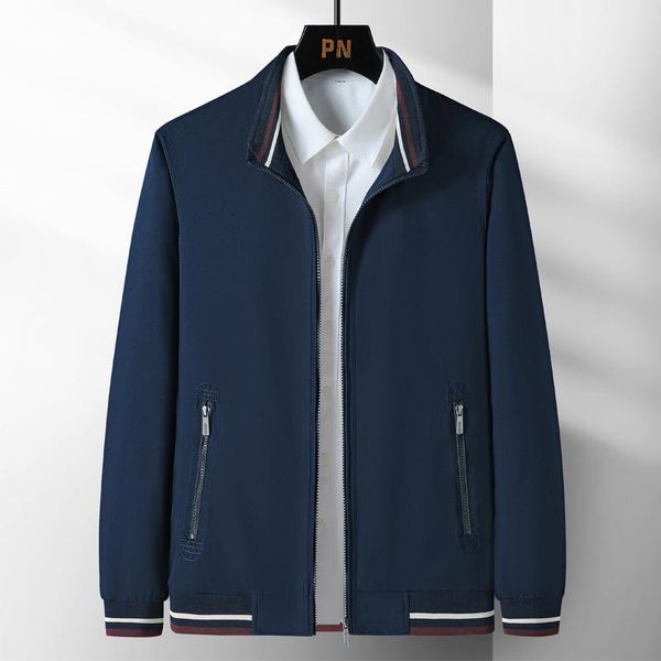 

men's jackets spring autumn thin jacket with fleece casual fashion long sleeves business coat plus size waterproof windbreaker clothing, Black;brown