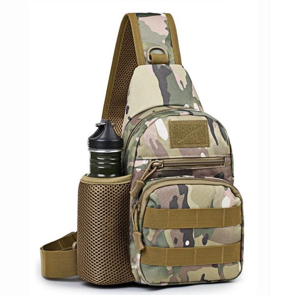 

outdoor bags military backpack tactical molle chest pack single sling shoulder bag crossbody hiking hunting bottle pouch