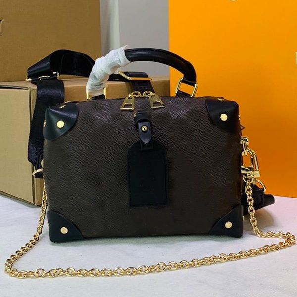 

m45571 designers bags petite malle tag full tote bag black souple box women bag embossed round leather handbags emboss purses luxurys m cwpa