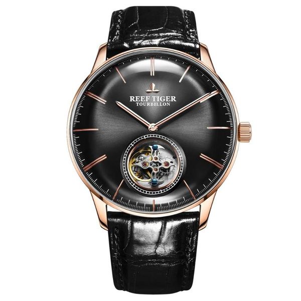 

wristwatches reef tiger tourbillion watch for men,mens automatic wrist watches luxury man mechanical wristwatch waterproof ultrathin clock, Slivery;brown