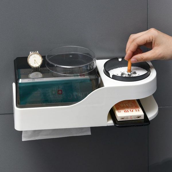 

bathroom toilet multifunctional wall-mounted paper holder ashtray