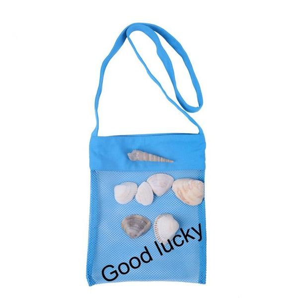 

storage bags 150pcs/lot children sand away beach mesh bag seashell shell tote