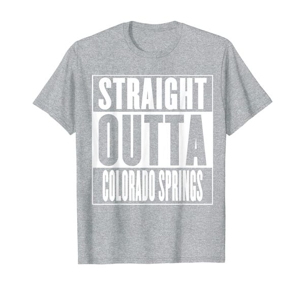 

straight outta colorado springs t-shirt, White;black