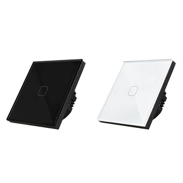 

smart home control 86 type press sensor wall switch 1 way household glass panel