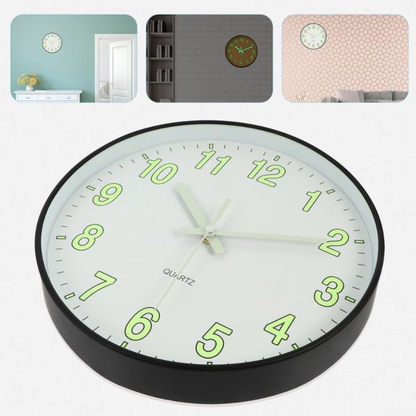 

wall clocks luminous mute large clock home living room decor battery powered