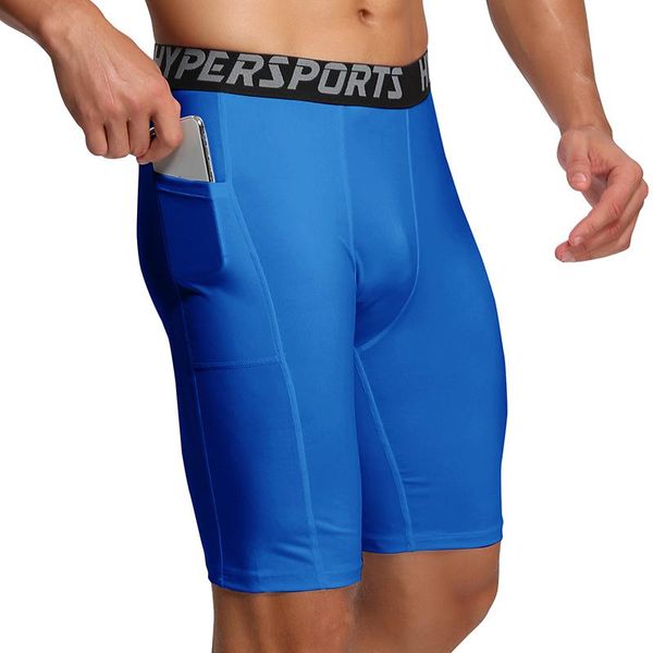 

running shorts design men's pocket basketball sport tight fitness short trouser capris, Black;blue