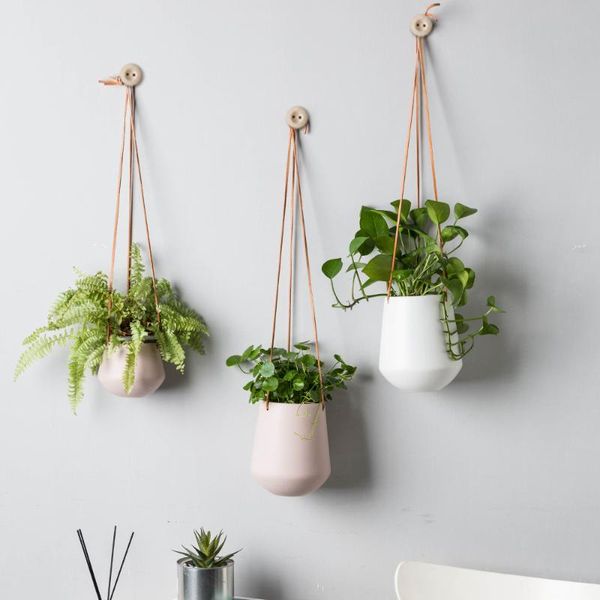 

vases mdzf sweethome ceramic vase wall hanging tableeuropean-style plant flower container home decor accessories