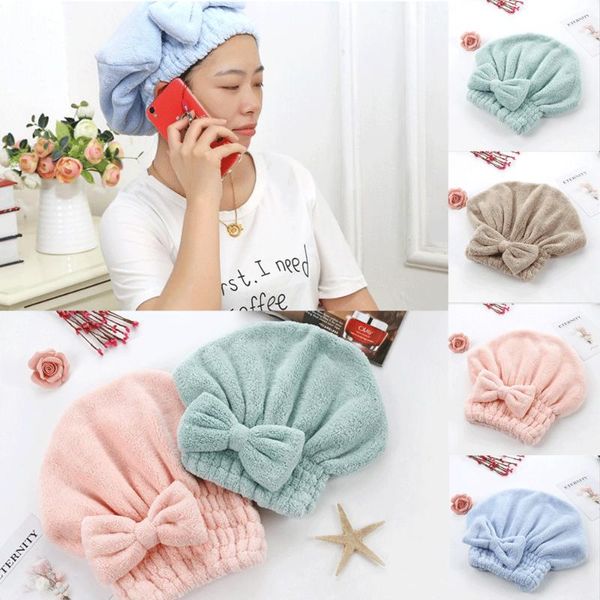 

towel women comfort bath cap turban wrap hair drying hat head cover spa shower