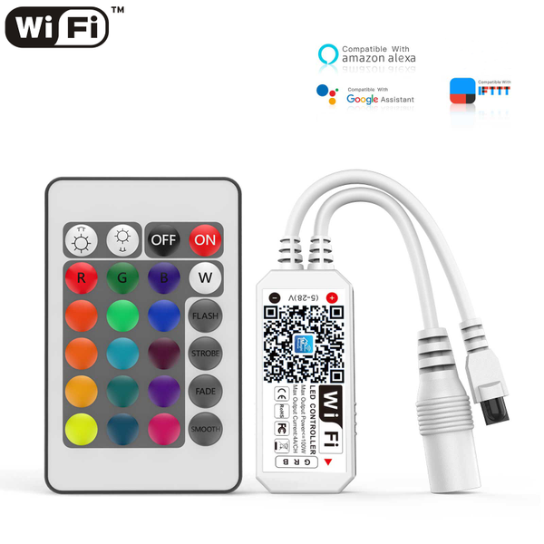 

controllers 12v led strip light wifi rgb controller android ios app bluetooth-compatible magic home ir remote control for tape