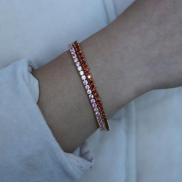 

charm bracelets 2021 dainty boho bracelet bangles for women girls fashion pomegranate red pink bangle jewelry gold filled simple tennis, Golden;silver