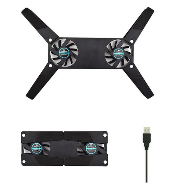 

lapcooling pads foldable cooler pad stand base usb dual fan portable convenient notebook computer accessories