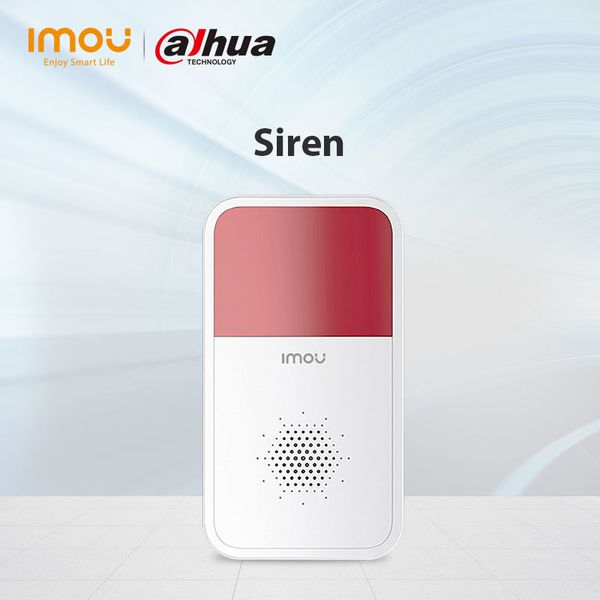 Dahua IMOU Akıllı Kablosuz Strobe Siren Ses Flaş Işığı Kapalı Lityum Pil Ile 433MHz Ev Güvenlik Alarm Sistemi