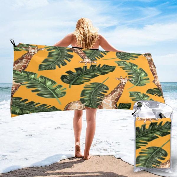 

towel quick dry beach tropical plants animals microfiber bath cushion swimming personalized sand free