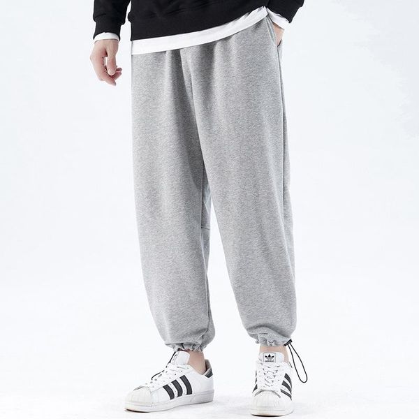 

spring fashion loose sweatpants men sportswear mens jogger harem pants joggers overalls men's, Black