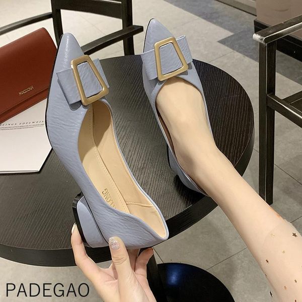 

dress shoes 2021 casual elegant women pumps metal decroation fashion slip-on square heels for ladies, Black