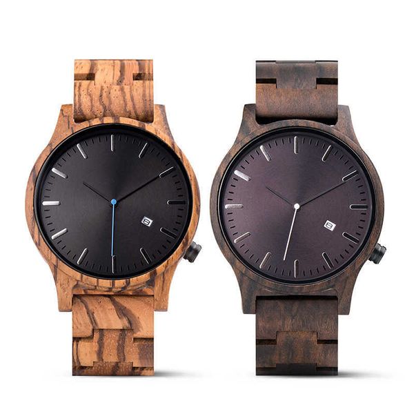

dodo deer wood watch men brand luxury date display wooden timepieces male quartz wristwatches paper gift box dropship 210728, Slivery;brown