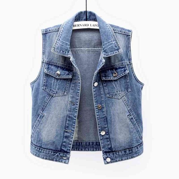 

women's vests spring autumn short denim korean fashion sleeveless jacket student slim waistcoat vintage jeans g302 7yv0, Black;white