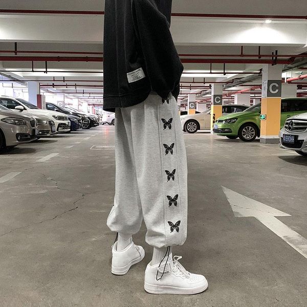 

men's pants harem women casual loose korean style thick sweatpants autumn winter fashion trousers femme streetwear, Black