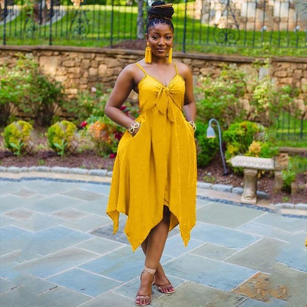 

bowknot sling irregular womens dress hem summer beach casual mid length dresses, Black;gray