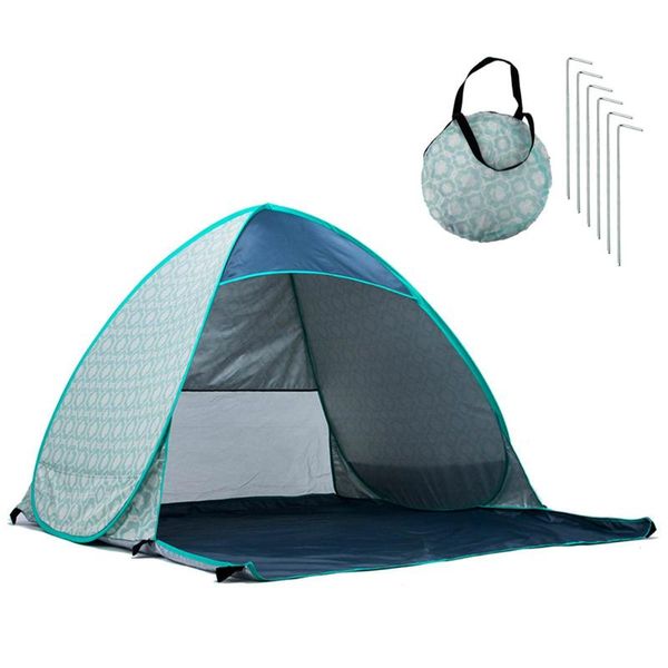 

beach shade tent with gauze uv protection automatically camping outdoor portable mesh curtain tents and shelters