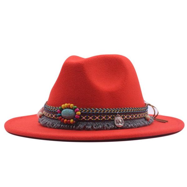 

wide brim hats spring vintage wool hat men women british style jazz fashion belt ribbon autumn winter, Blue;gray
