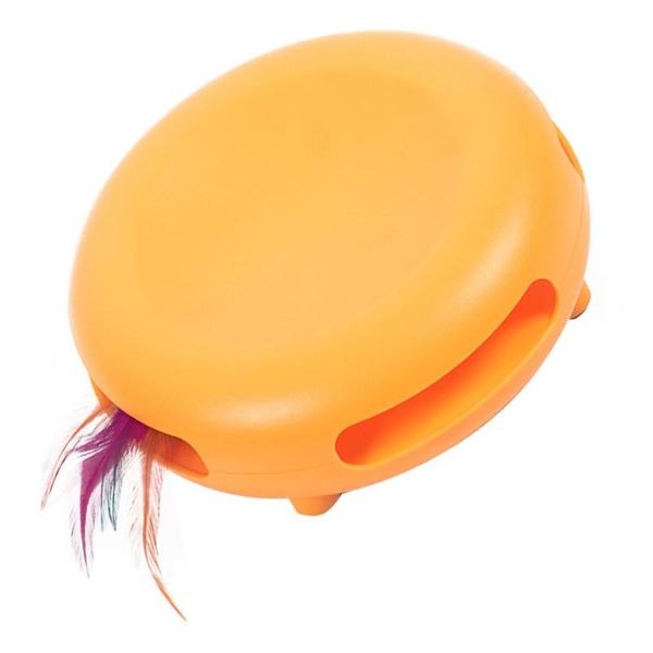 

pet automatic turntable interactive cat with rotating feathers and sound toys
