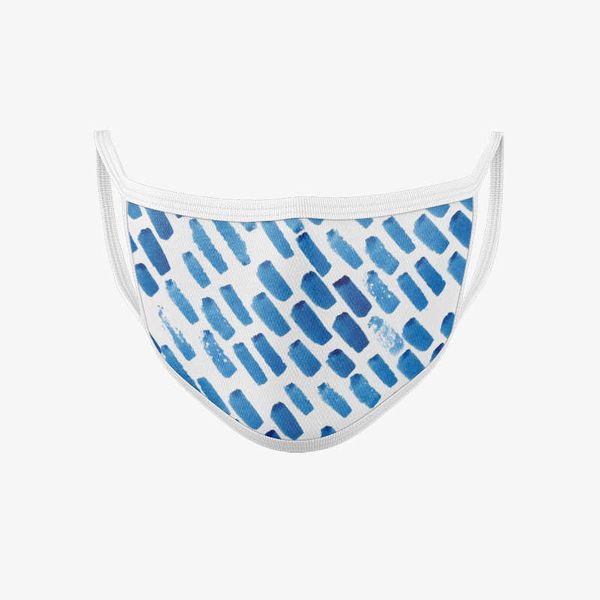 

mask 3d printing blue small fresh watercolor graffiti geometric washable
