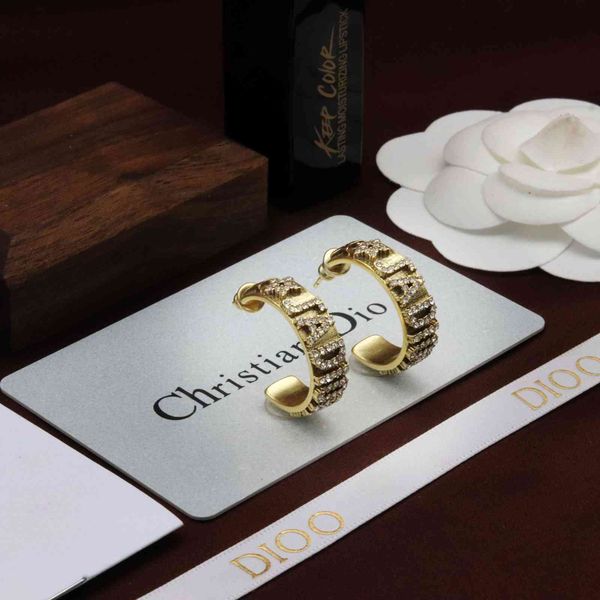 

family letter for women's 2021 new red circle diamond earrings, Golden;silver