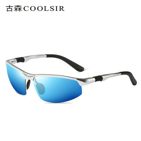 

sunglasses men's aluminum magnesium polarizing for driving dazzle colour color polarized k-yj003, White;black