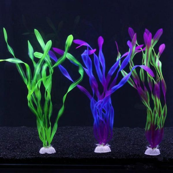 

decorations plastic aquarium artificial grass fish tank ornament water plant landscape decoration