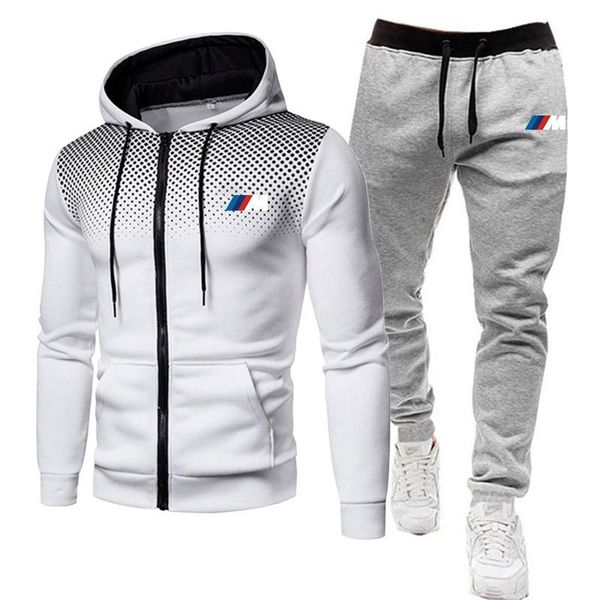 Tute da uomo 2021 Moda Autunno Inverno Pantaloni con cappuccio Pullover Tuta da jogging in due pezzi M-3XL Pista in cotone Sport da campo