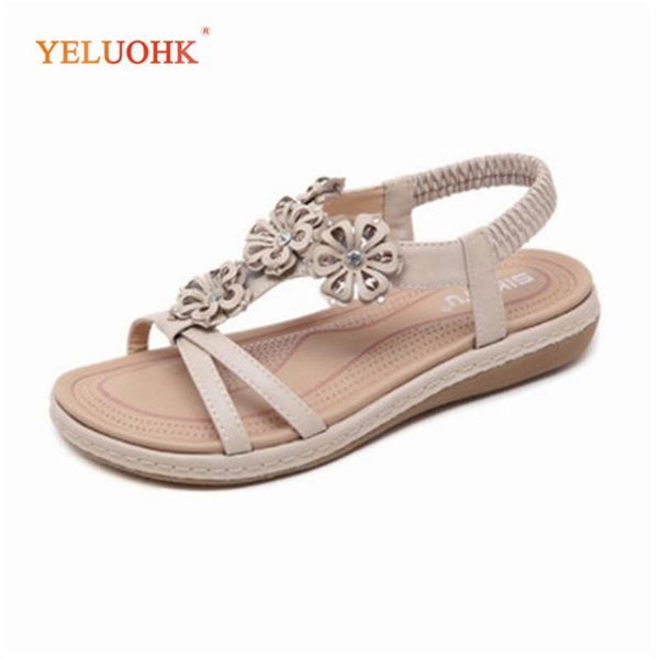 

35-42 women sandals large size 2021 summer shoes fashion flat plus, Black
