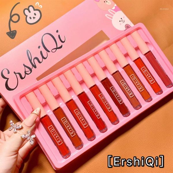 

colors/set creative cigarette lipstick set matte long lasting natural waterproof sweatproof non-stick cup lip glaze tslm1 gloss1