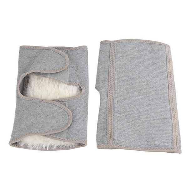 

elbow & knee pads women men thicken cashmere wool winter warm sleeve support, Black;gray
