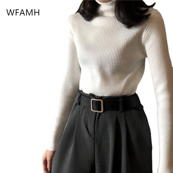 

women's sweaters 2021 spring and autumn korean style slim high-neck long-sleeved solid color bottoming shirt thin inner sweater, White;black