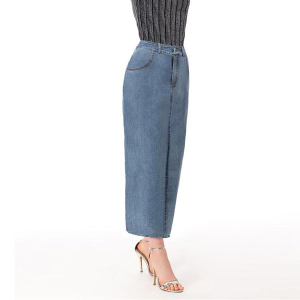 

ethnic clothing muslim high waist denim skirt long islamic skirts womens jeans jupe musulmane femme abaya dubai musulman turkey arabic, Red