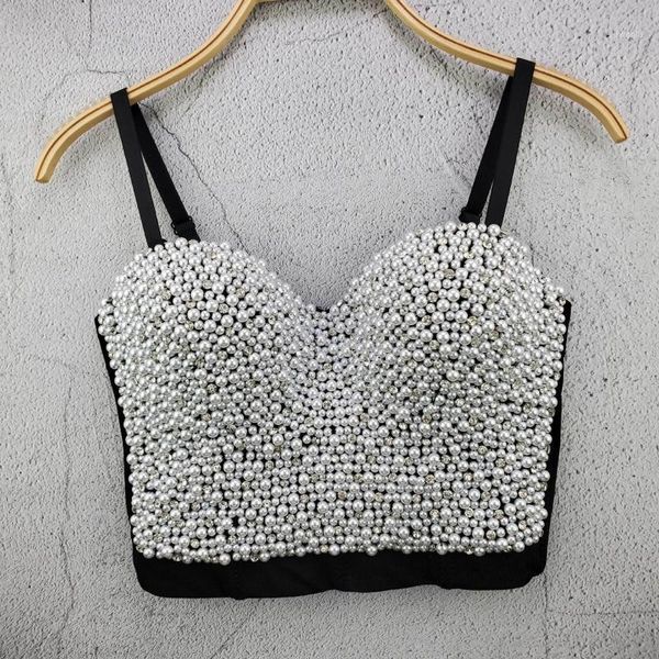 

colors women designer crystal diamonds cotton camisole summer 2021 ladies trendy high street short camis crop women's tanks, White