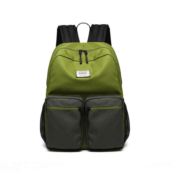 

backpack fashion sports contrast color men women backpacks lapback pack outdoor travel shoulder school bag