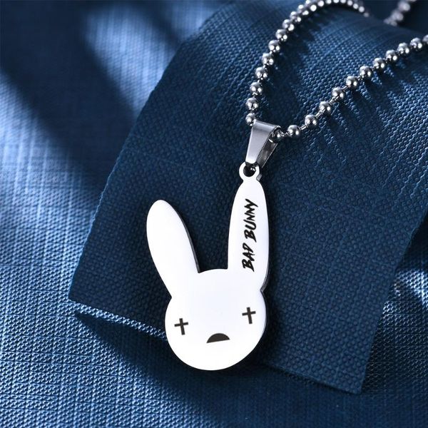 

pendant necklaces 2021 stainless steel bad necklace singer fans gift collares jewelry for women man collier femme, Silver